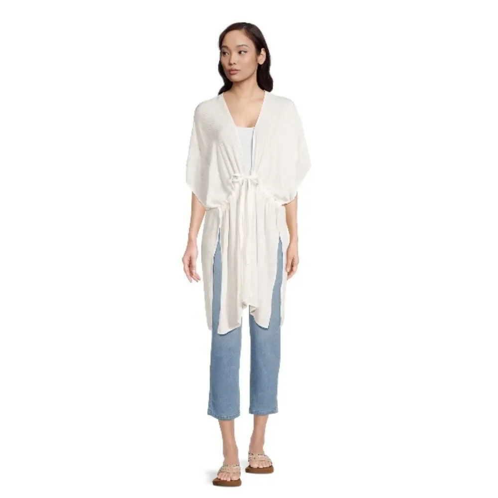 Tie Front Layering Kimono Cardigan Coverup Size 2X/3X